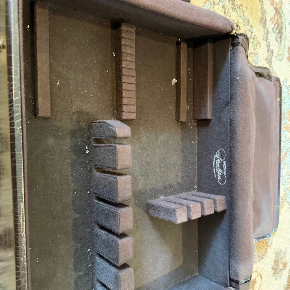 Black Croc-Embossed Flatware case